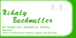 mihaly buchmuller business card