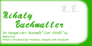 mihaly buchmuller business card